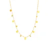 Gold with round disc necklace