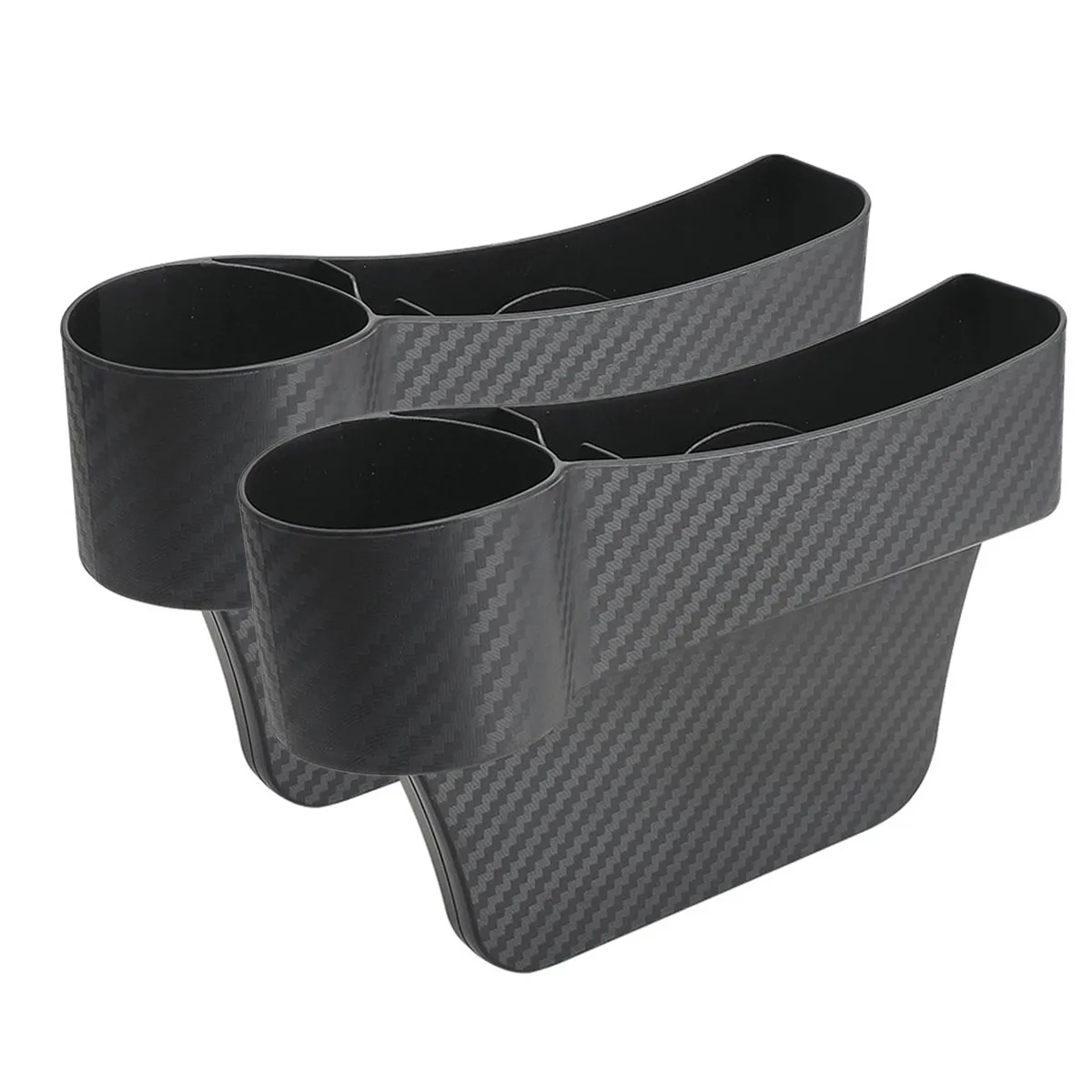 Универсальный органайзер из углеродного волокна для автомобильного сиденья с большим держателем для чашки