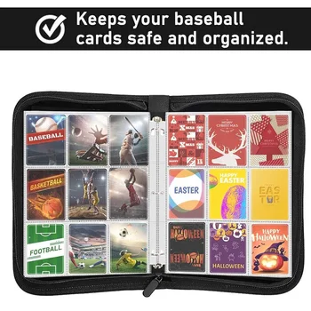 Classeur Cartes,Albums pour Cartes à Collectionner,Album Carte,50 Pages Capacité 400 Cartes,Rangement Capacité Carte Album