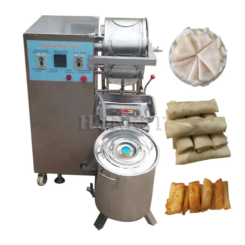 Fully Automatic Tortilla Making Machine / Spring Roll Sheet Making Machine / Pancake Machine Gas Type