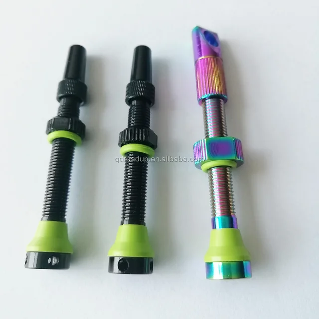 Premium Aluminum French Valve for Tubeless Bicycle Titanium Material with Anodic Oxidation Process Handlebar Position