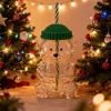 Little bear cup-christmas green-soda-lime glass
