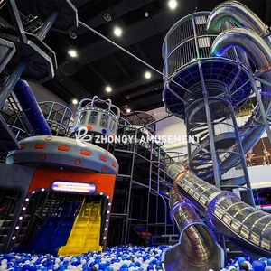 Custom Commercial  Entertainment Trampoline Park Children Indoor Shopping Playground Space Theme Indoor Playground for Kids