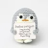 Light gray penguin p card