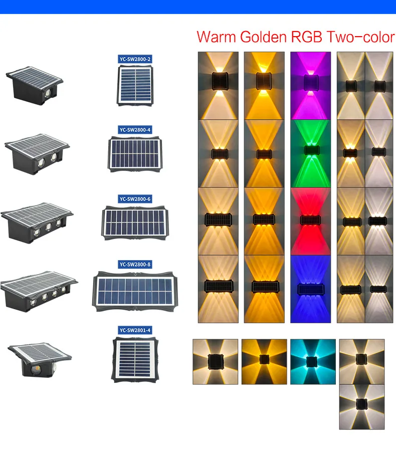 Waterproof Color Outdoor 4W 6W 8W Light-emitting Diode Solar Washing Lamp Garden Hotel Park Outdoor Decorative Lighting