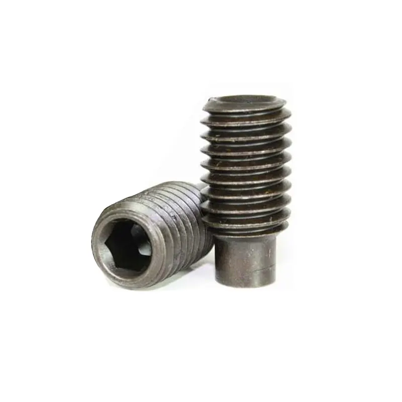 Set Screws DIN913 M2 M2.5 M3 M4 M5 304 Stainless Steel Metric Thread Grub Screws Flat Point Hexagon Socket Set Screws Headless
