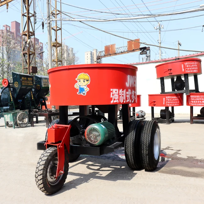 Factory Supply Concrete Pan Mixer Machine Small Concrete Mixing Self-loading Concrete Pan Mixer Machine for Sale