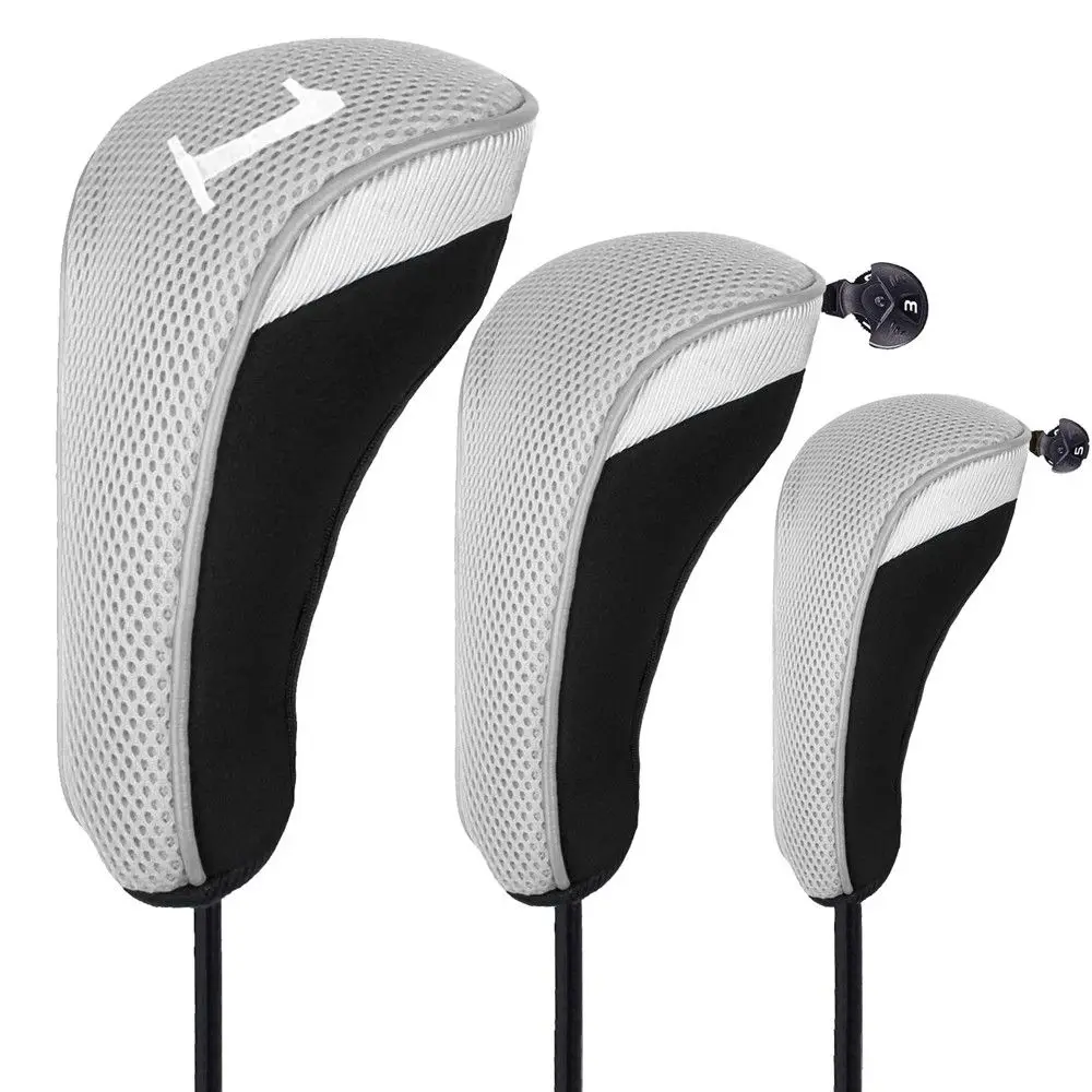 Wholesale Golf Club Head Cover Mesh Golf Driver Fairway Head Cover Oem