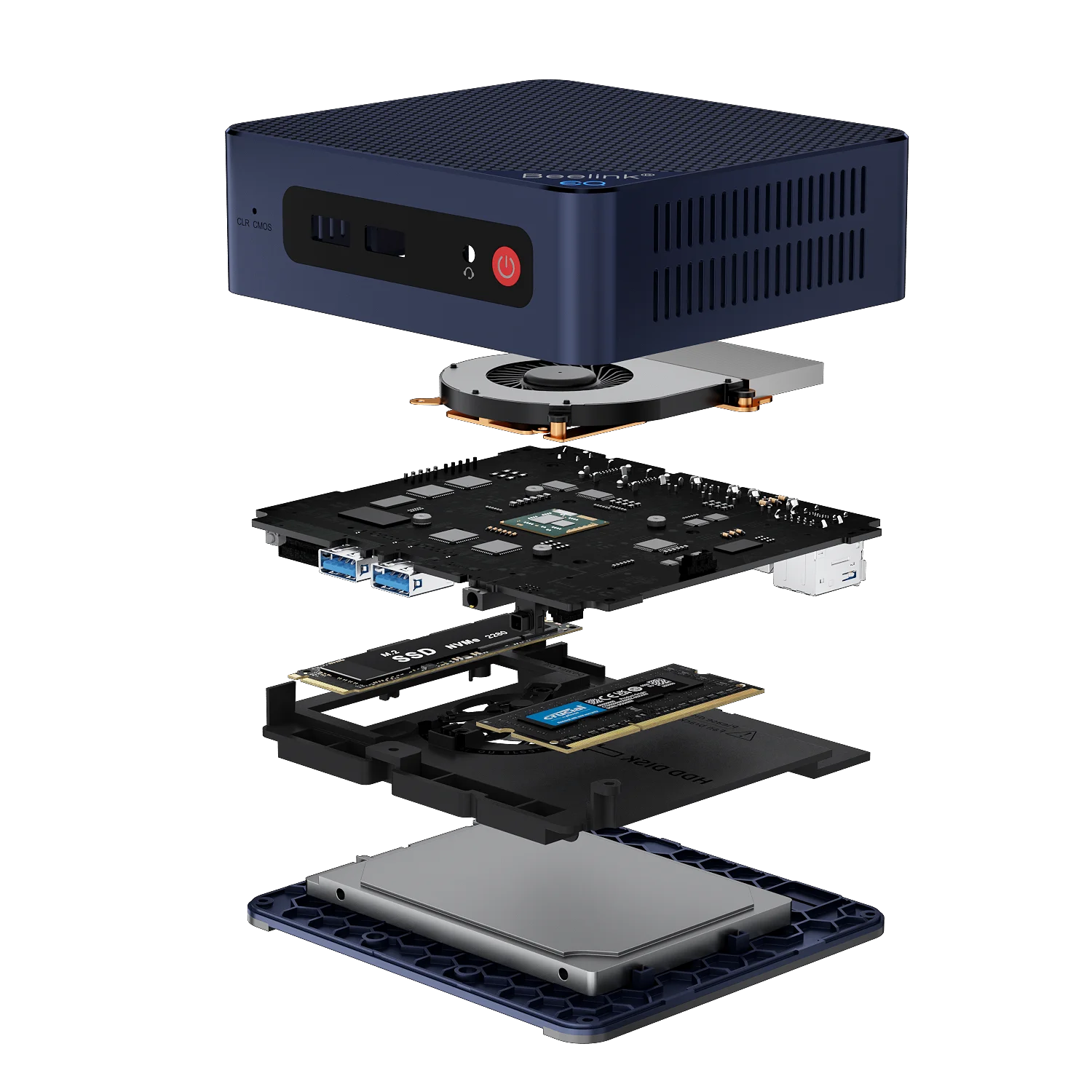 Beelink EQ12 Pro Mini PC - Intel i3, Dual 2.5GbE, WiFi 6, AV1
