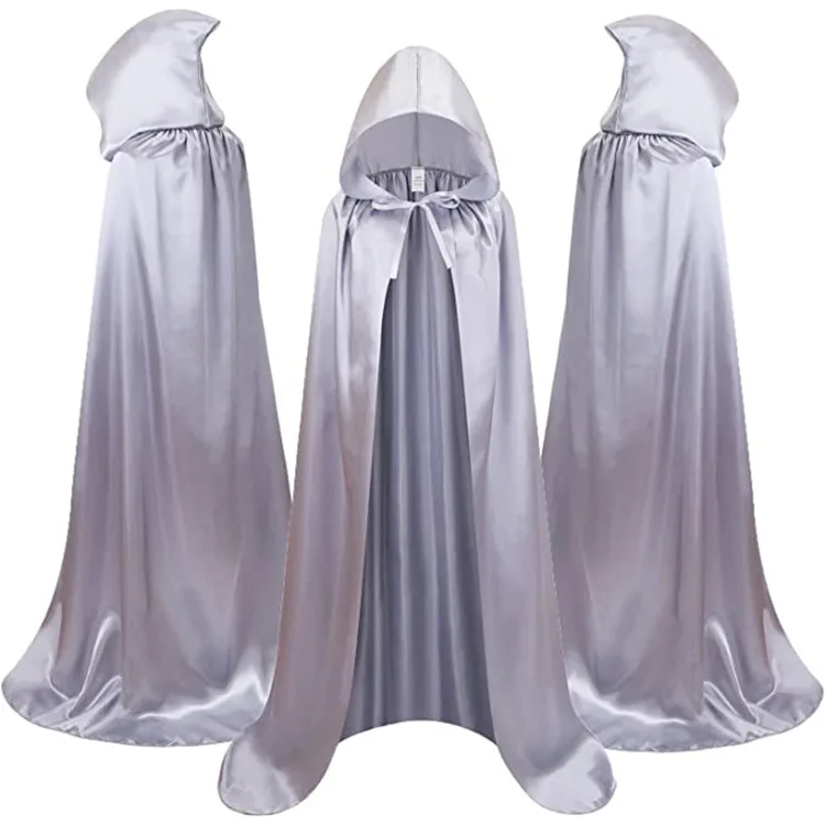 Capa Larga Con Capucha Para Disfraz Unisex – Ideal Para Halloween, Carnaval Y Cosplay, Disponible En Rojo Y Negro, Tallas De 110 A 170 Cm