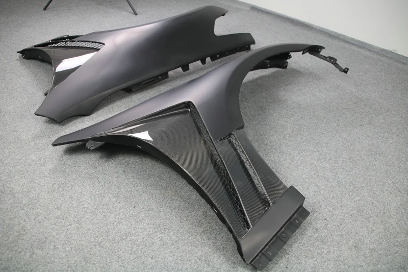 Carbon Fiber Fibre Bumper Front Fender Vents For Iinfiniti G37 Sedan