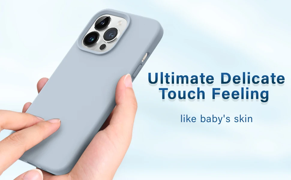 product laudtec premium silicone magnetic anti scratch custom logo case for wireless charging phone case for iphone 17 pro maxbaby blue-6