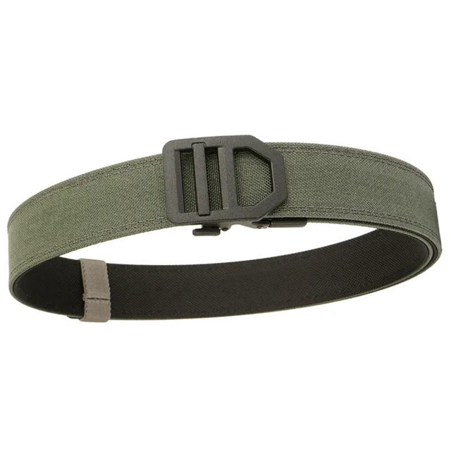 Heavy Duty Double Layer Durable Metal Buckle Molle Belt Hunting Nylon EDC Gun Belt Men's Ratchet Nylon Tactical  Gun Track Belt