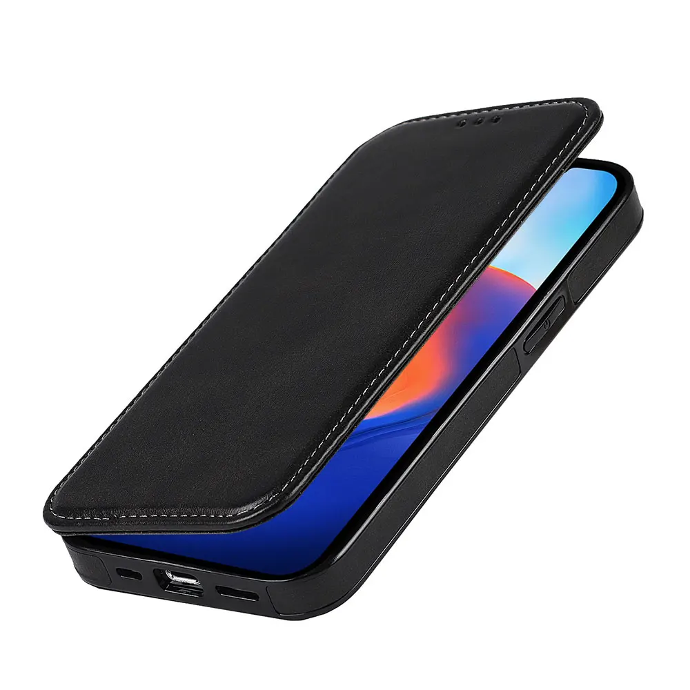 Pu Leather Phone Case For Iphone 15 14 13 12 11 7 Xr Xs Max Pro Plus Flip Cover Pure Colour Card Holder Luxury Sjk469 Laudtec supplier