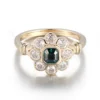 Bague en or 10 carats avec diamant moissanite
