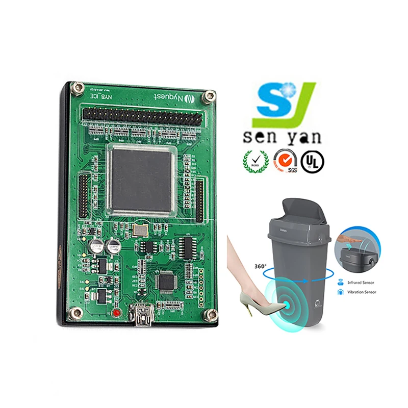 Custom Home Use Intelligent Human Hand Infrared Induction Trash Can Sensor Pcb Home Appliances Automatic Flip Storage Box Pcba