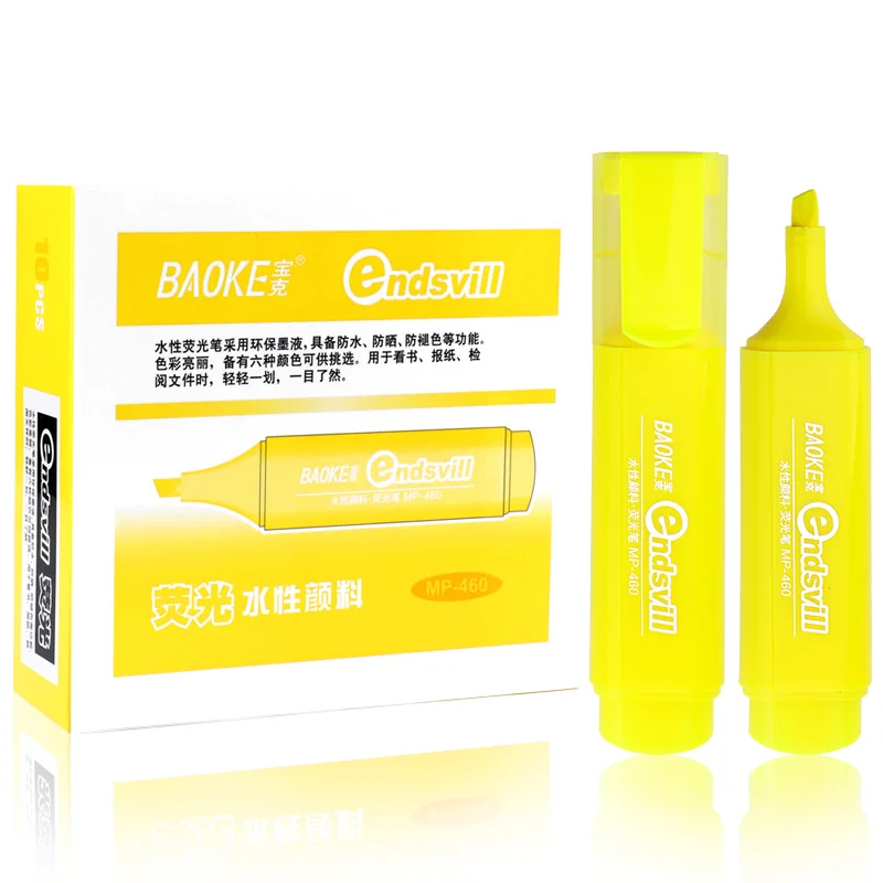 黄色の蛍光ペンマーカーペンOEM液体ブラシ蛍光ペン| Alibaba.com