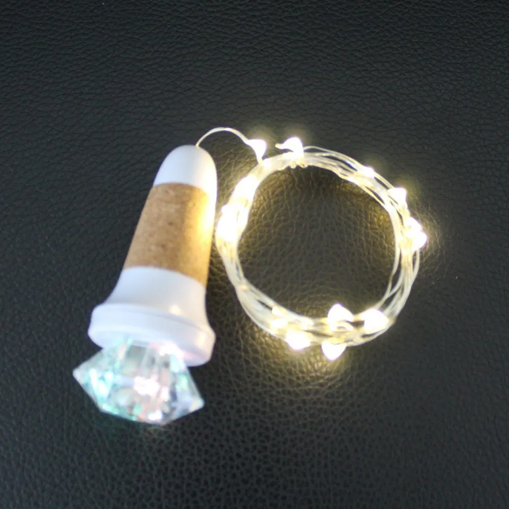 Cork Usb Led String Bottle of 15 LED Cork Lights with Diamond Shaped Cover Fairy Cork Stopper Light for Wine Bottles DIY Party