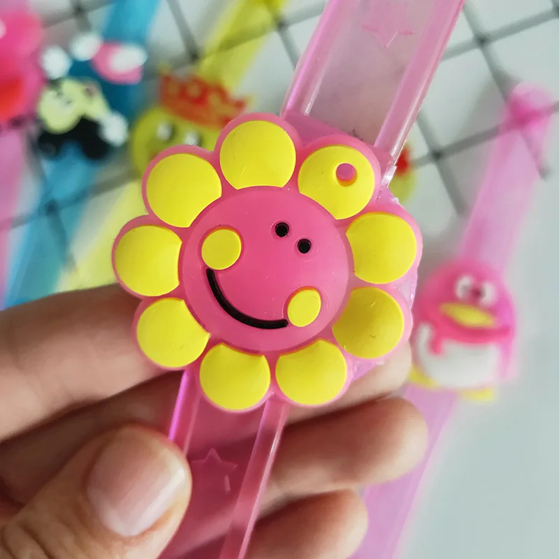 Мягкий резиновый браслет светящиеся часы игрушки Рождественский блестящий с подсветкой на