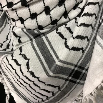 Palestinian Keffiyeh Pattern, Black White Shemagh