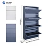 Four-tier steel shoe cabinet