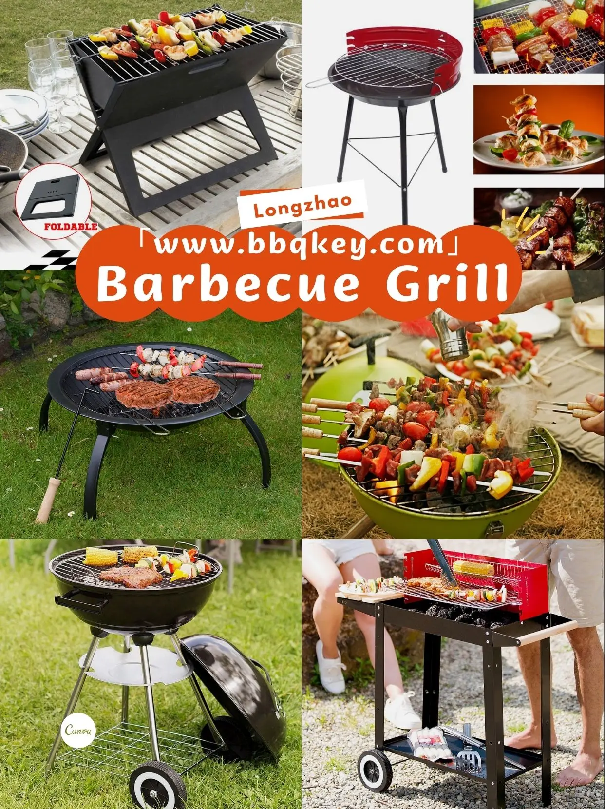 Outdoor Backyard Charcoal Barbecue Barrel Grills Offset Smoker Charcoal