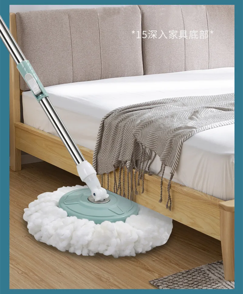 Belt Mop Rotation Langbo Magic Mop - 360 Degree Rotating Microfiber Mop