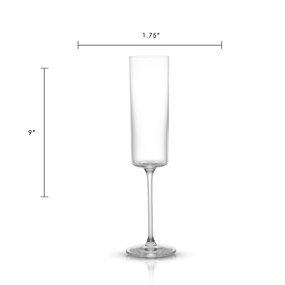 Clear Square Wine Glasses Crystal Glassware Champagne Glasses Flutes