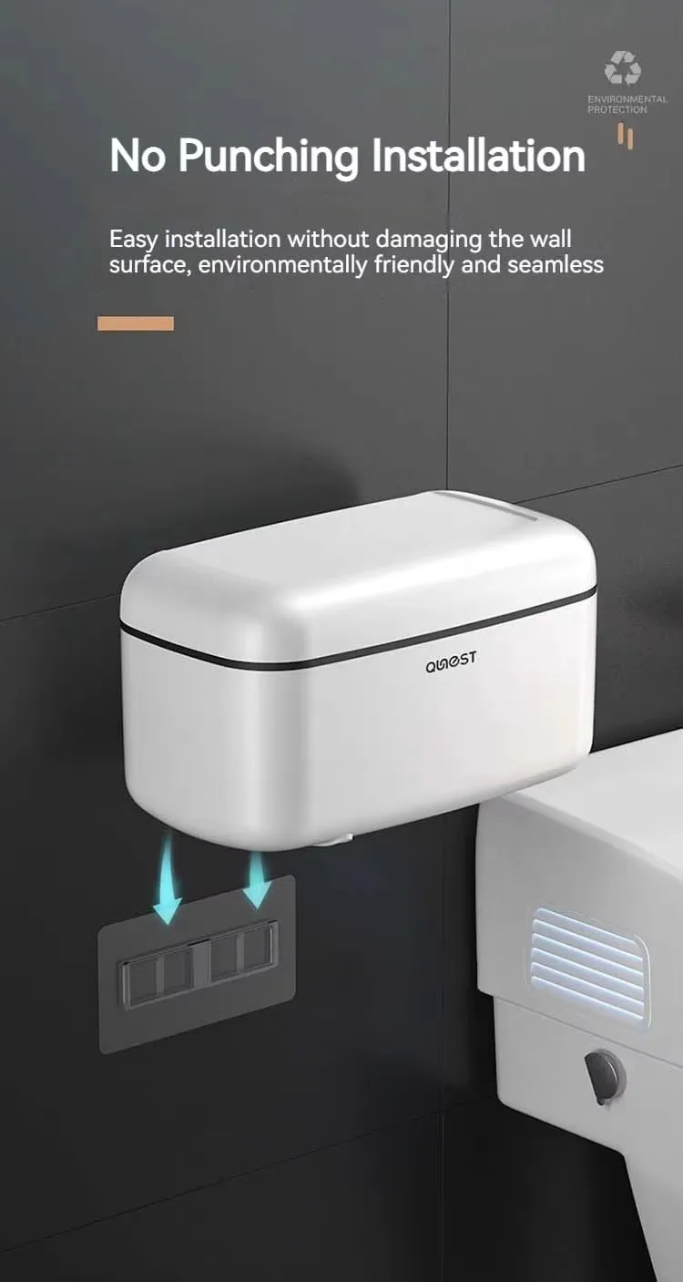 Modern Design Free Sample Bathroom Wall Hanging Drawer Holder Waterproof Multifunctional Plastic Tissue Box manufacture
