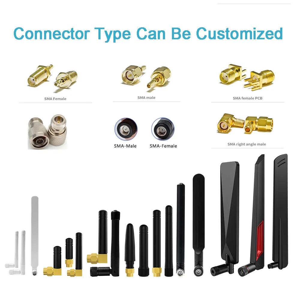 Customized 360 Degree Dual Band Omni Directional Antenna Wireless 868mhz 12dbi Rubber Duck 2.4ghz 4g 5.8g Router Wifi Antenna