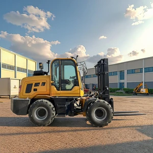 Construction Machinery Off-road Forklift Truck of diesel Fork Lift Off-road Forklift Truck for Construction Works