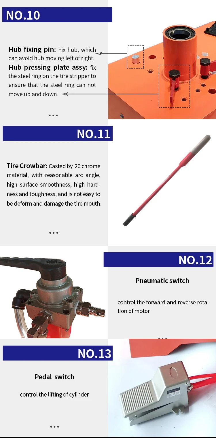 engineering vehicle tyre remove machine