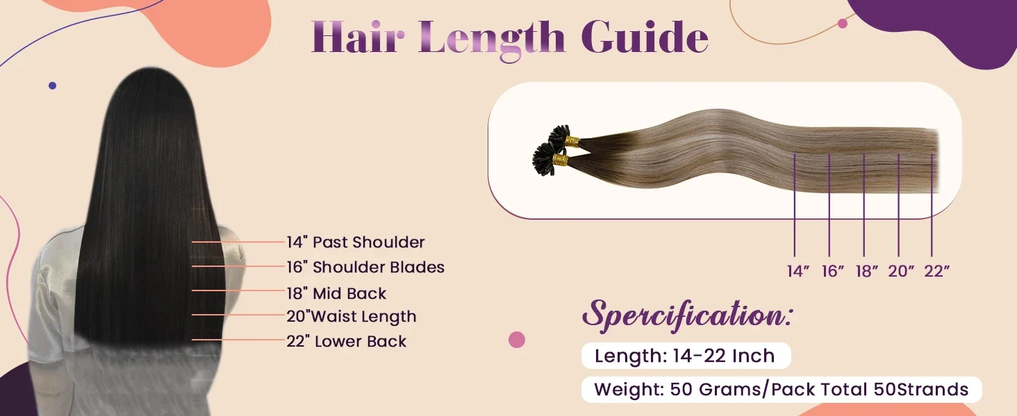 Laavoo Human Hair Extensions Remy U-tip Pre-bonded Human Hair_voghion.com