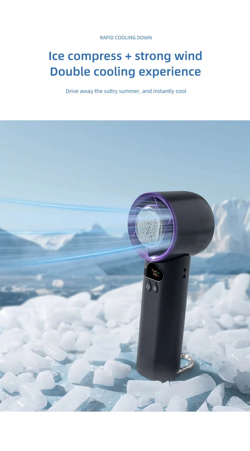 Portable Handheld Fan, LED, 5 V, Battery - detail 18