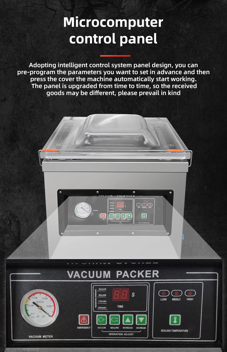 Dz400 Tabletop Continuous Sealing Vaccum Bag Pouch Sealer Frozen Food