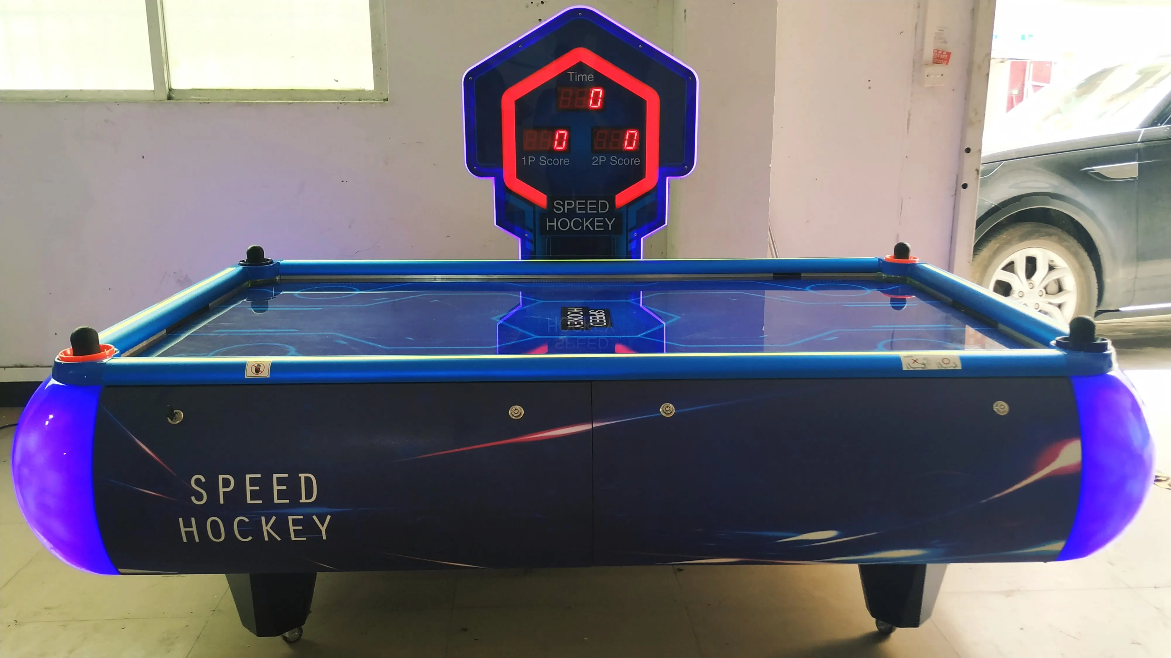 Coin Operated Hockey Machine Indoor Coin Operated Rotating Spaceship Top Air Hockey Arcade Game Machine