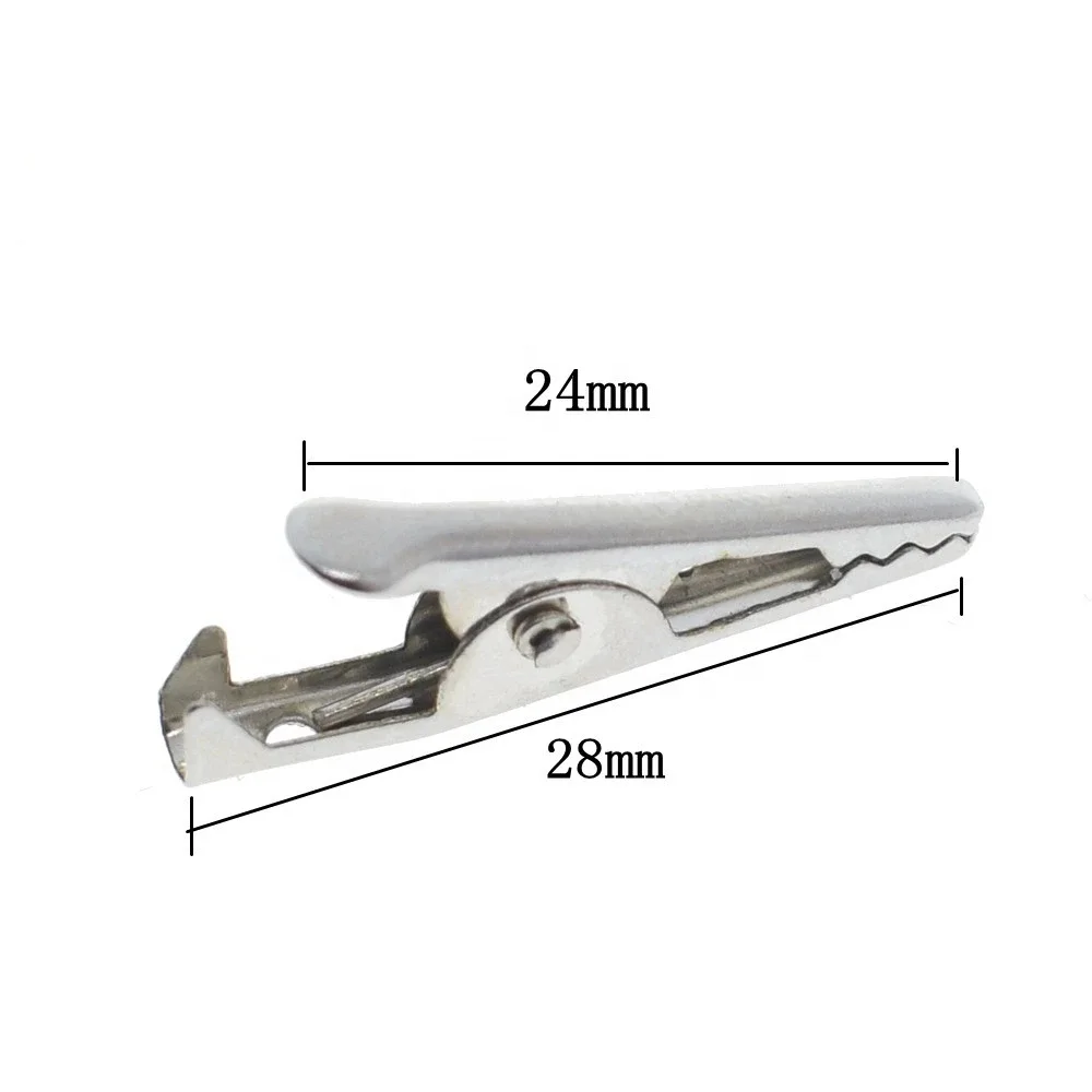 Металлический зажим типа крокодил G98 Электрический для тестирования щупов черного и красного цветов с номинальной пластиковой загрузкой 28