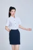 "White (Navy blue button)"