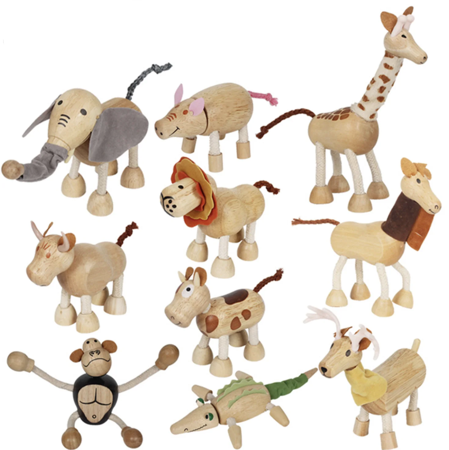wooden animal toys