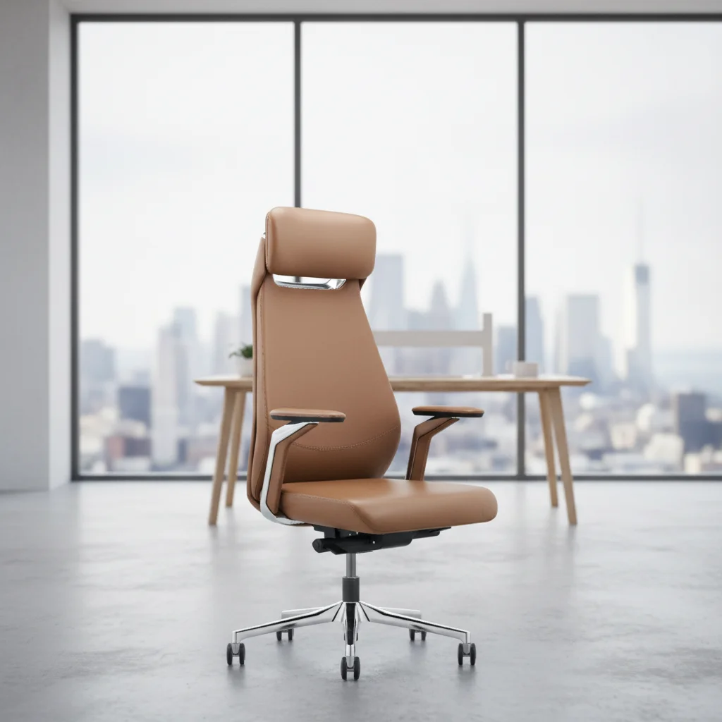 Modern Ergonomic Multi-angle Adjustable Leather Conference Chair with PU Leather 6