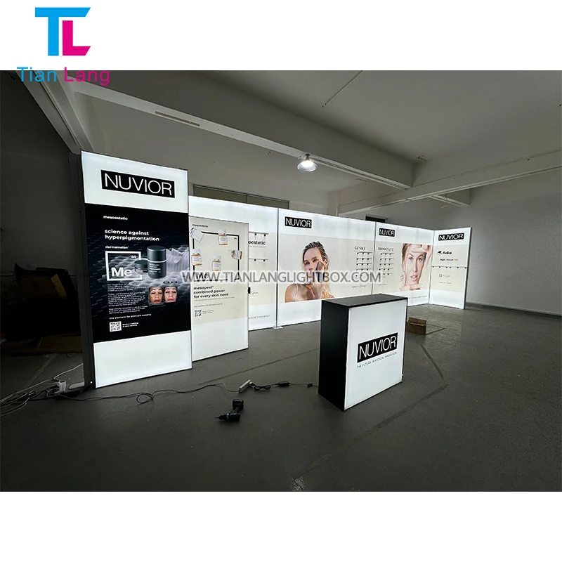 TianLang 3x6 Ярмарка Портативен Модулен LED Видео Екран Медиен Зид Търговски Изложби Експозиционна Кутия