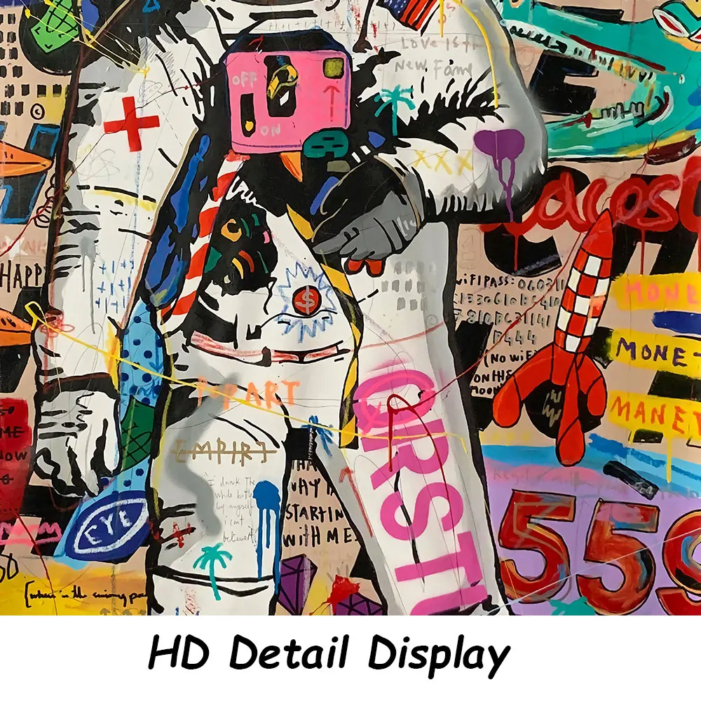 No.144フレーム付きキャンバスアート　ストリートアート　アートポスター　絵画 Amazon.co.jp: グラフィティアート愛の手キャンバス絵画ポップ
