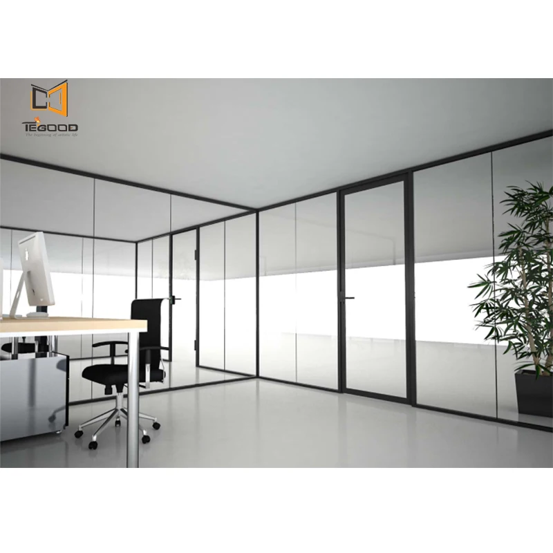 Commercial Modern Glass Partition for Office Decoration with CE  Glass Partition