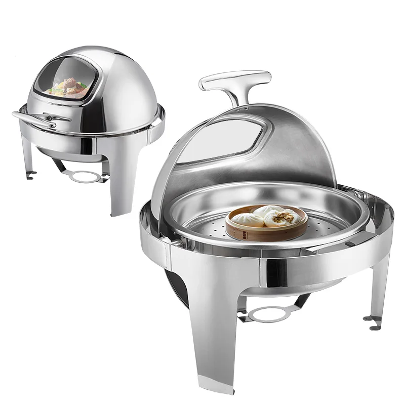 6L Chafing Dish Aus Edelstahl – Eckige Warmhalteplatte Für Buffet, Catering & Partys, Mit Deckel, Poliert, Spülmaschinenfest