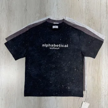 Custom Embroidered Beaded Full Graphic Tee Shirt Homme Luxury Shine Raised Rubber Print T-shirt 300 Gsm Blanc Beaded T Shirt