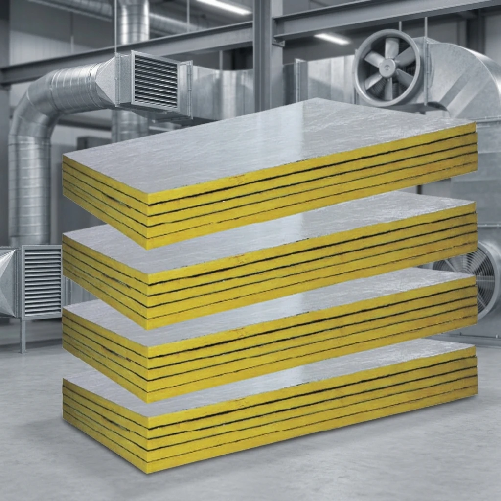 Black Fiberglass Wool Board Acoustic Insulation Panel Fiberglass Cloth Faced Soundproof Building Material for Wall and Ceiling
