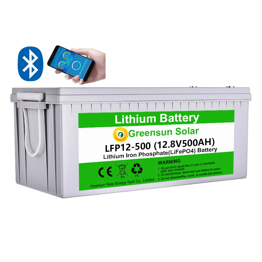 Lithium 12V 500Ah Lifepo4 Battery Solar Deep Cycle Bms Prismatic Lifepo4 Battery Cell  Citycoco Battery