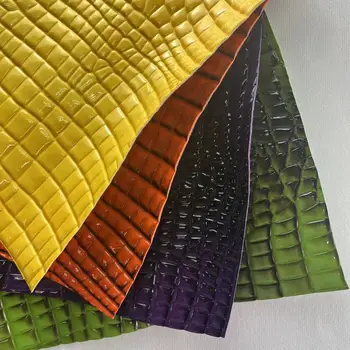 S006 Crocodile PVC Synthetic Leather Fabric Artificial Embossed Rolls Material for Handbags Shoes