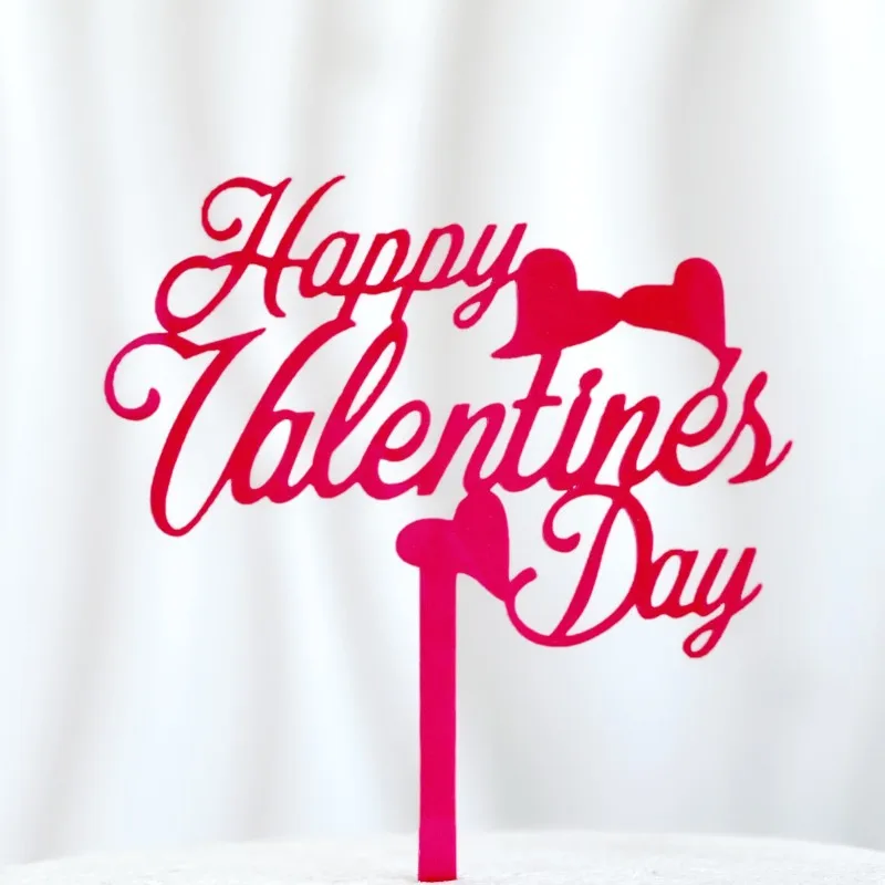 product instagram style happy valentines day acrylic cake decoration valentines day acrylic baking cake topper384-2