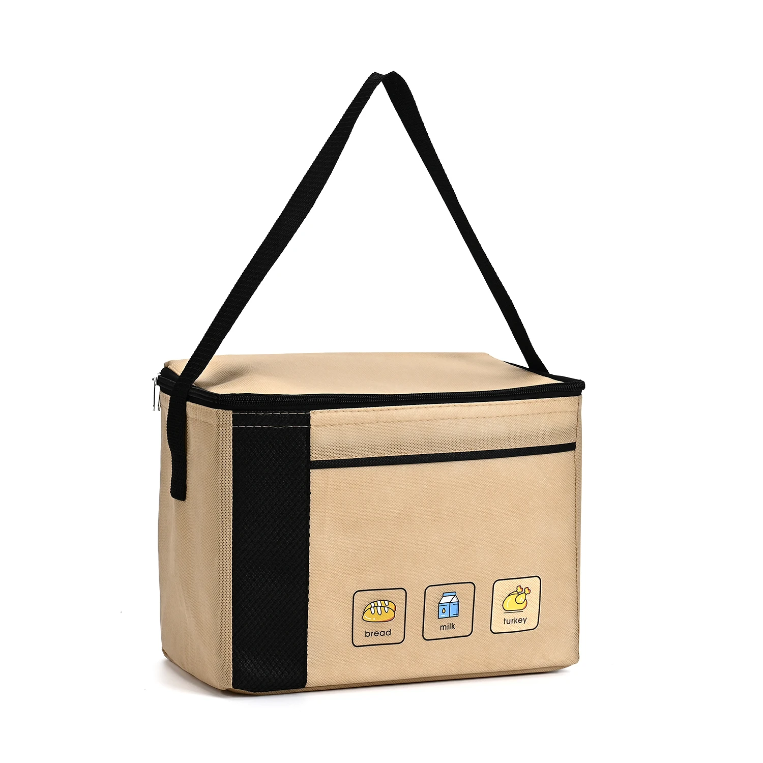 Hot Selling Single-shoulder Travel Essential Portable Outdoor Large Capacity Polyester Thermal Insulation Lunch Bag manufacture